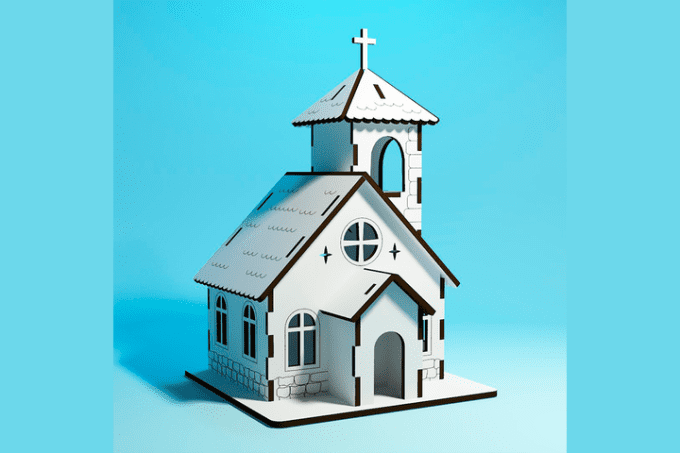 Mini Eglise décorative - Noël Fêtes