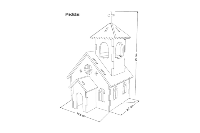 Mini Eglise décorative - Noël Fêtes