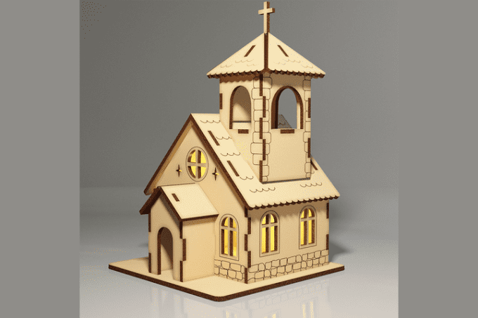 Mini Eglise décorative - Noël Fêtes