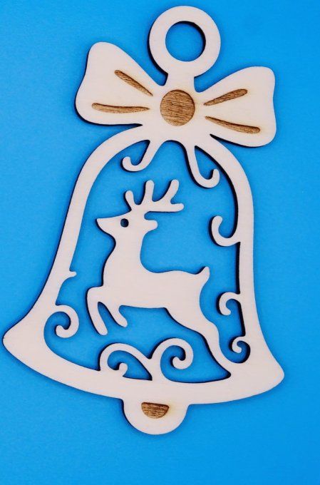 Cloche déco motif cerf 
