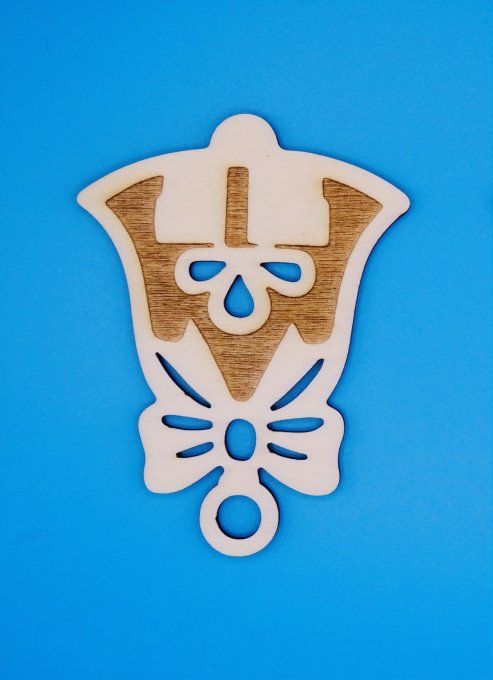 Cloche déco de noël motif cadeau