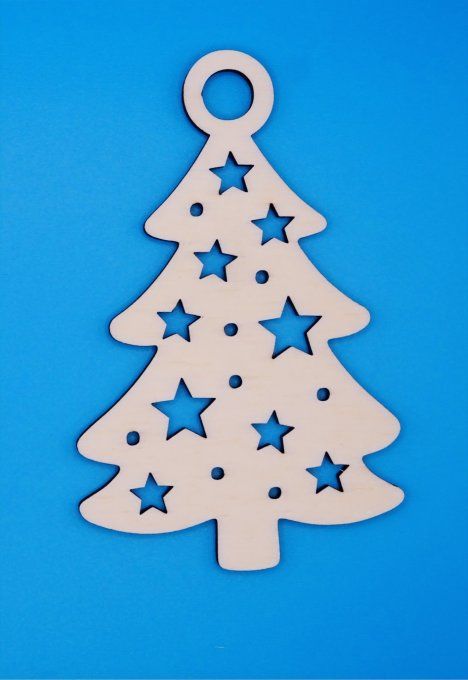 Déco de Noël forme sapin  9 étoiles
