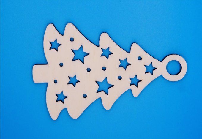 Déco de Noël forme sapin  9 étoiles