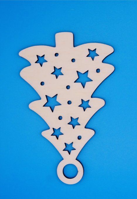 Déco de Noël forme sapin  9 étoiles