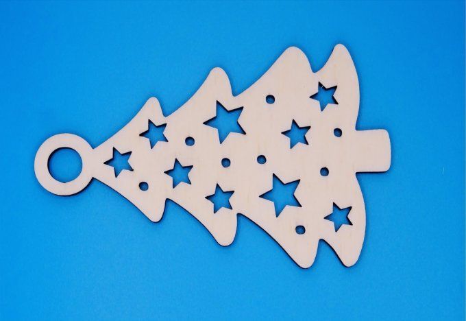 Déco de Noël forme sapin  9 étoiles