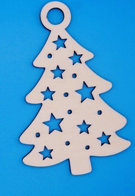 Déco de Noël forme sapin  9 étoiles