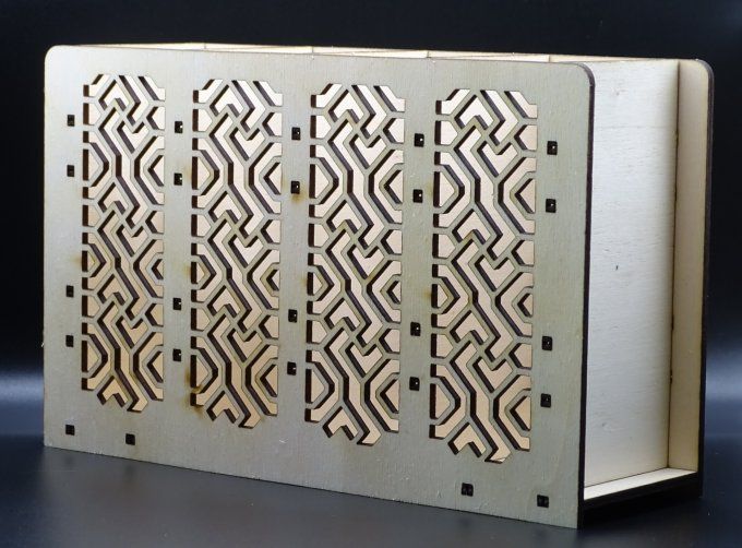 Organiseur de salon omega pour télécommandes 4 compartiments en bois de peuplier